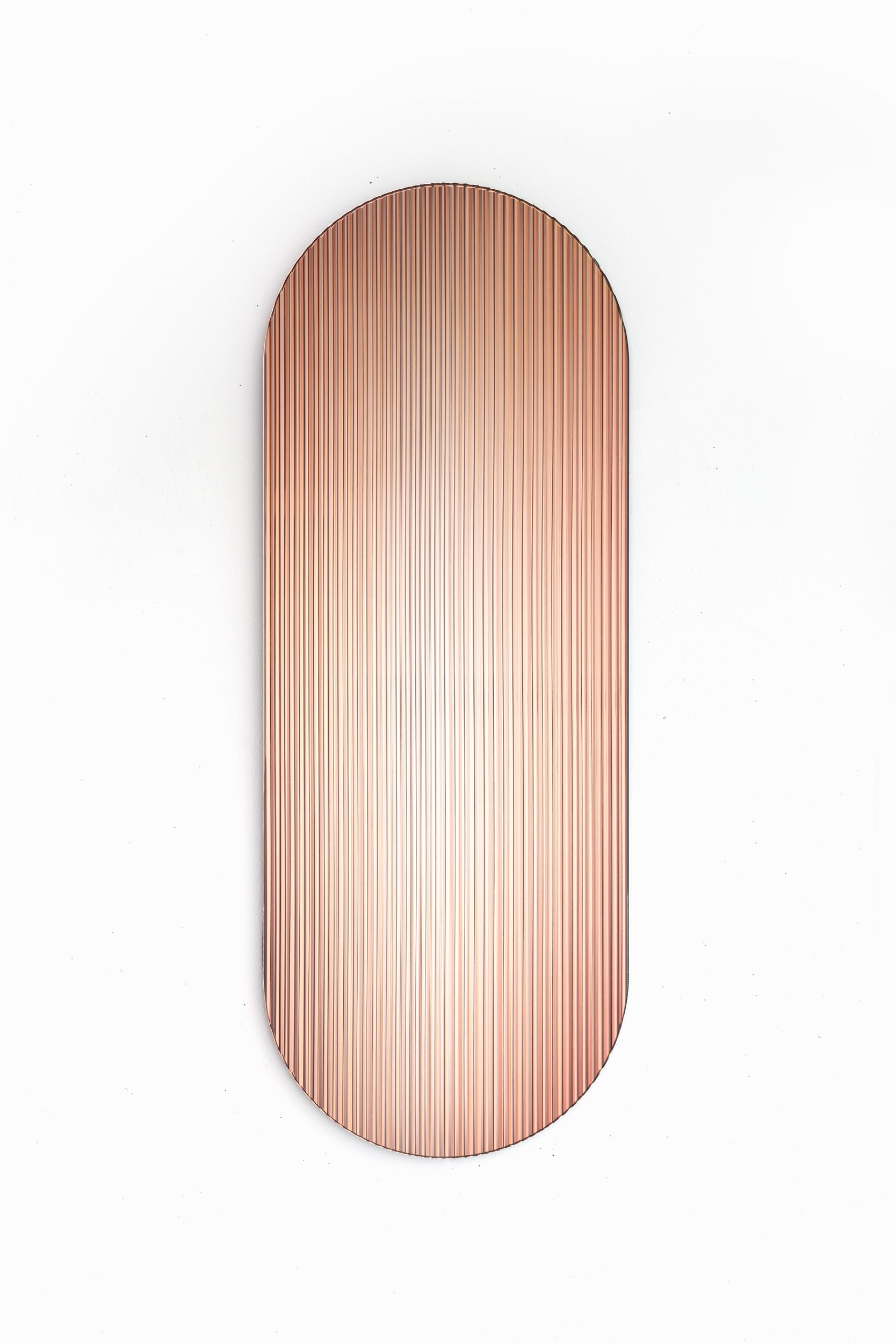 Metal Shift Copper Reflective Art Panel by Rive Roshan