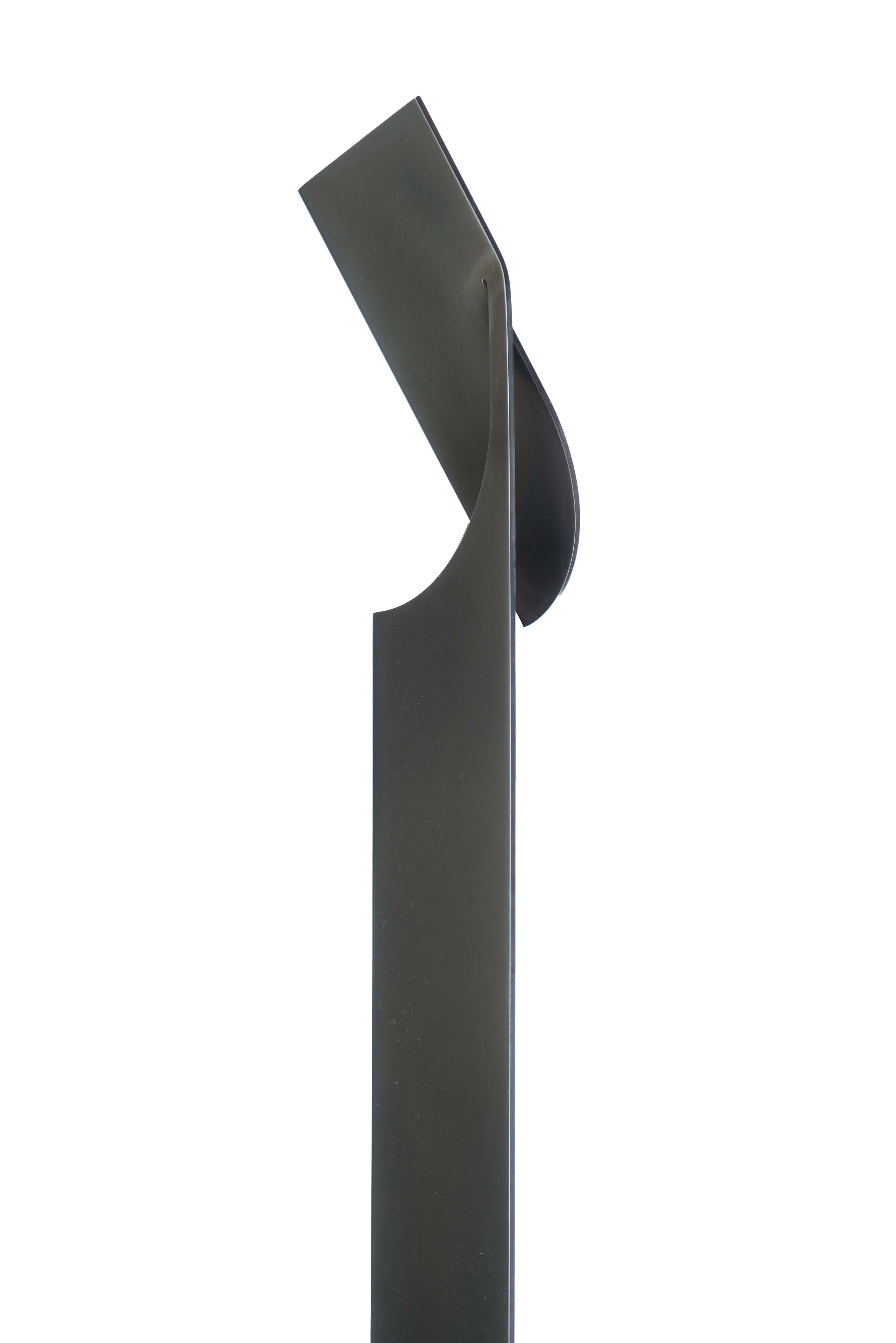 ONE MASK Brushed Stainless Floor Light by Frank Penders