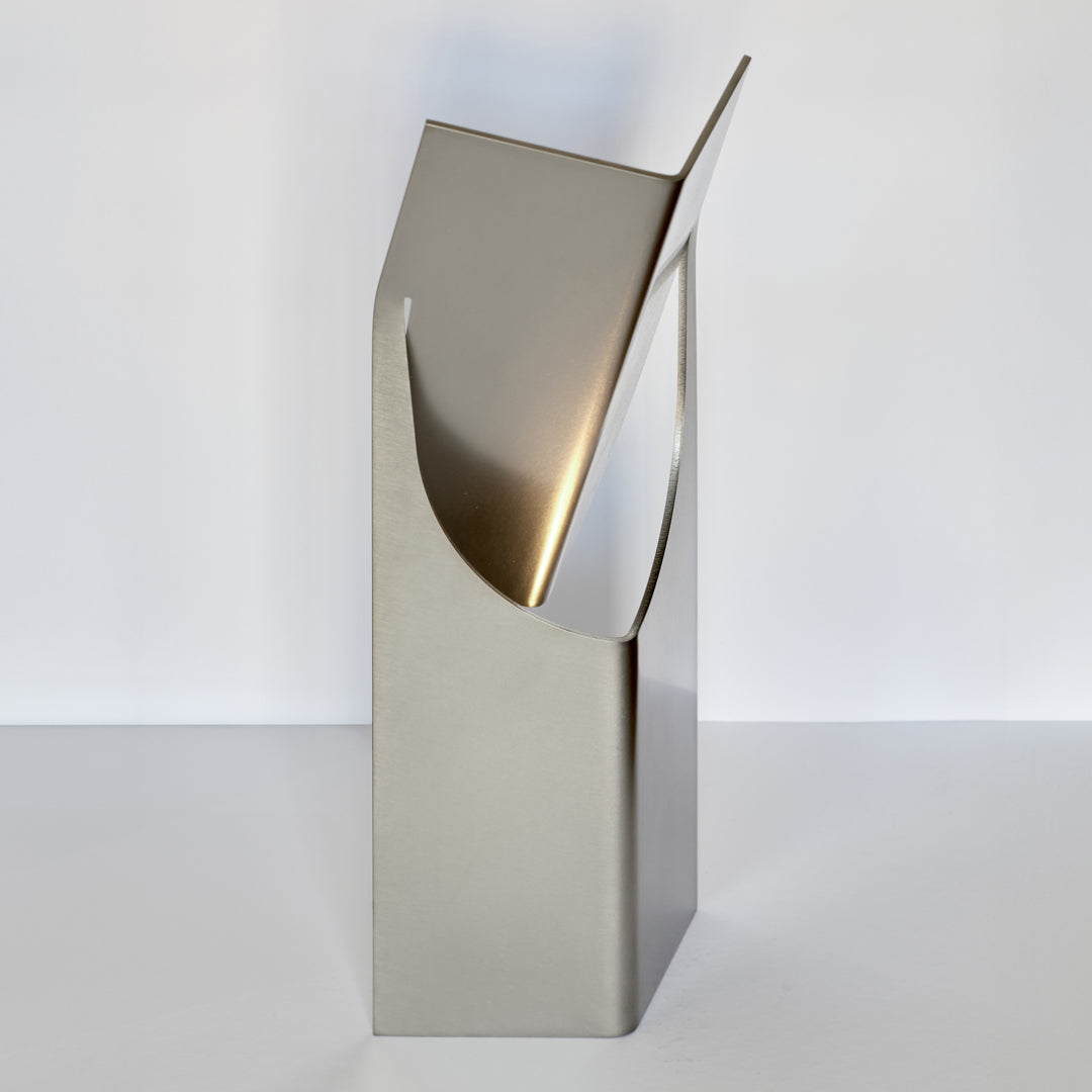 ONE MASK Brushed Stainless Table Light by Frank Penders