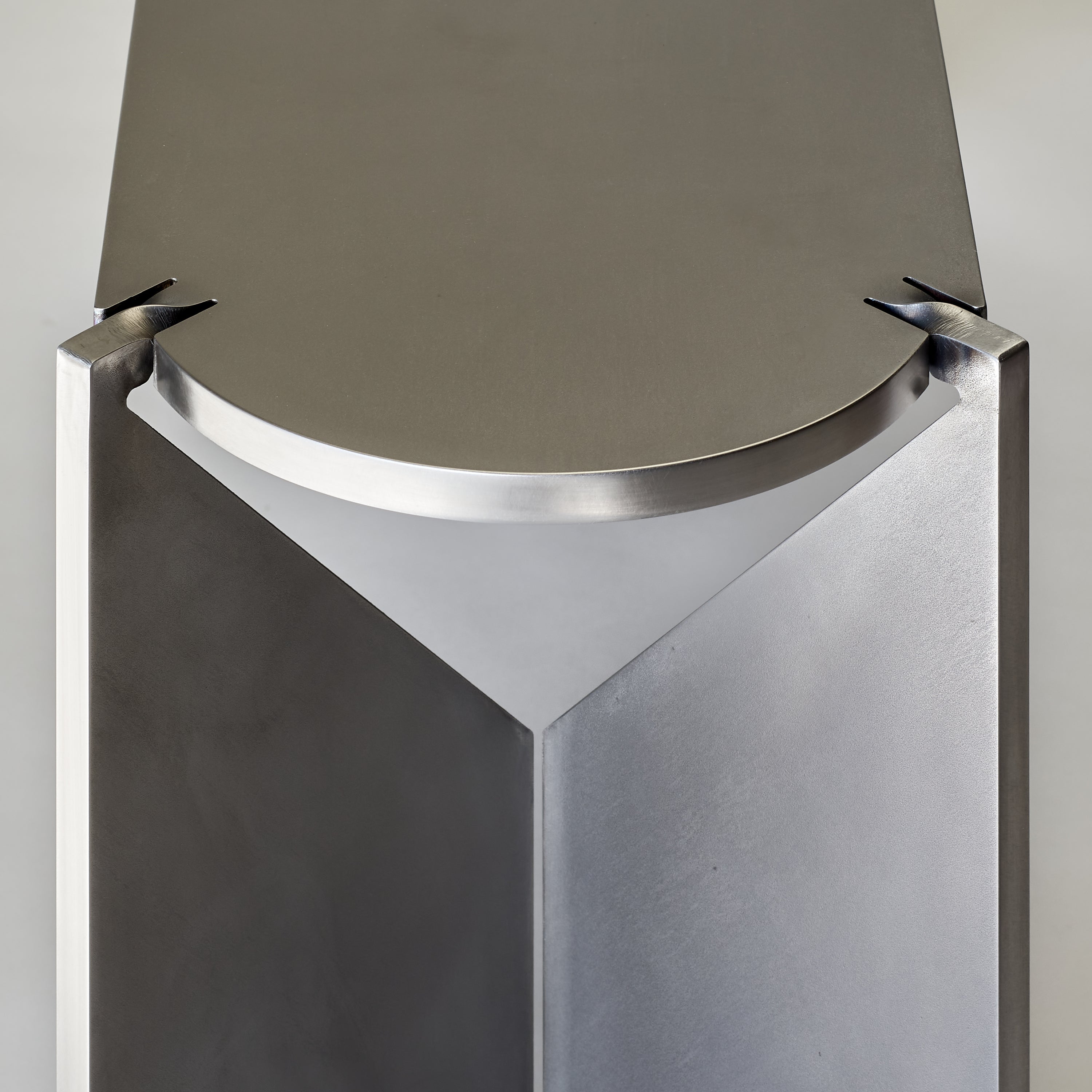ONE Brushed Stainless Steel Bench by Frank Penders