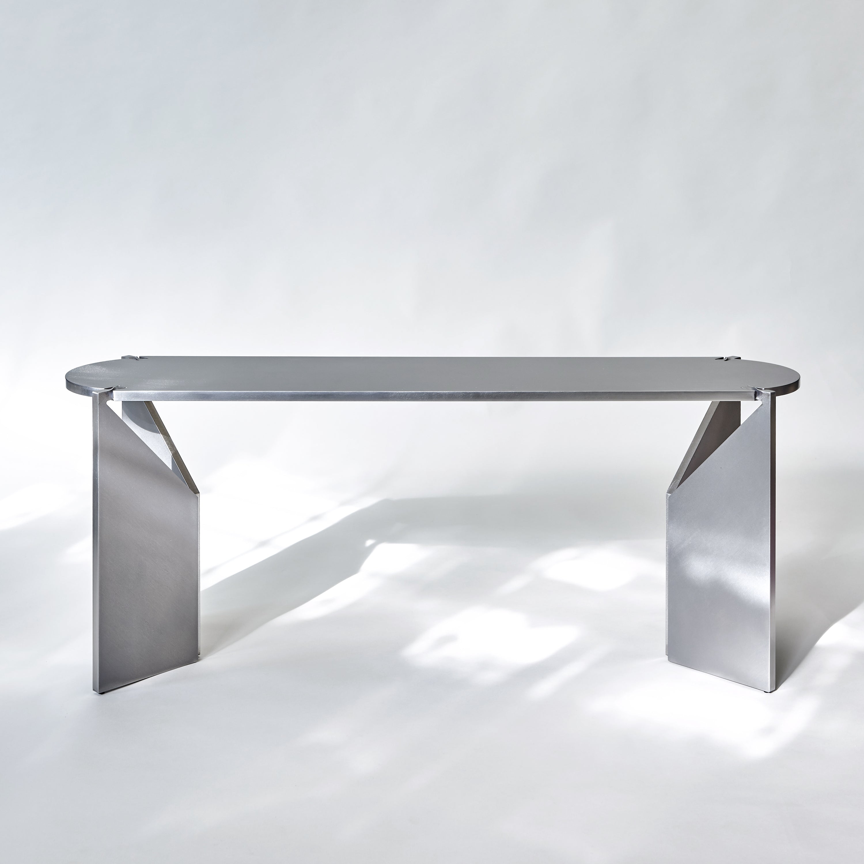 ONE Brushed Stainless Steel Bench by Frank Penders