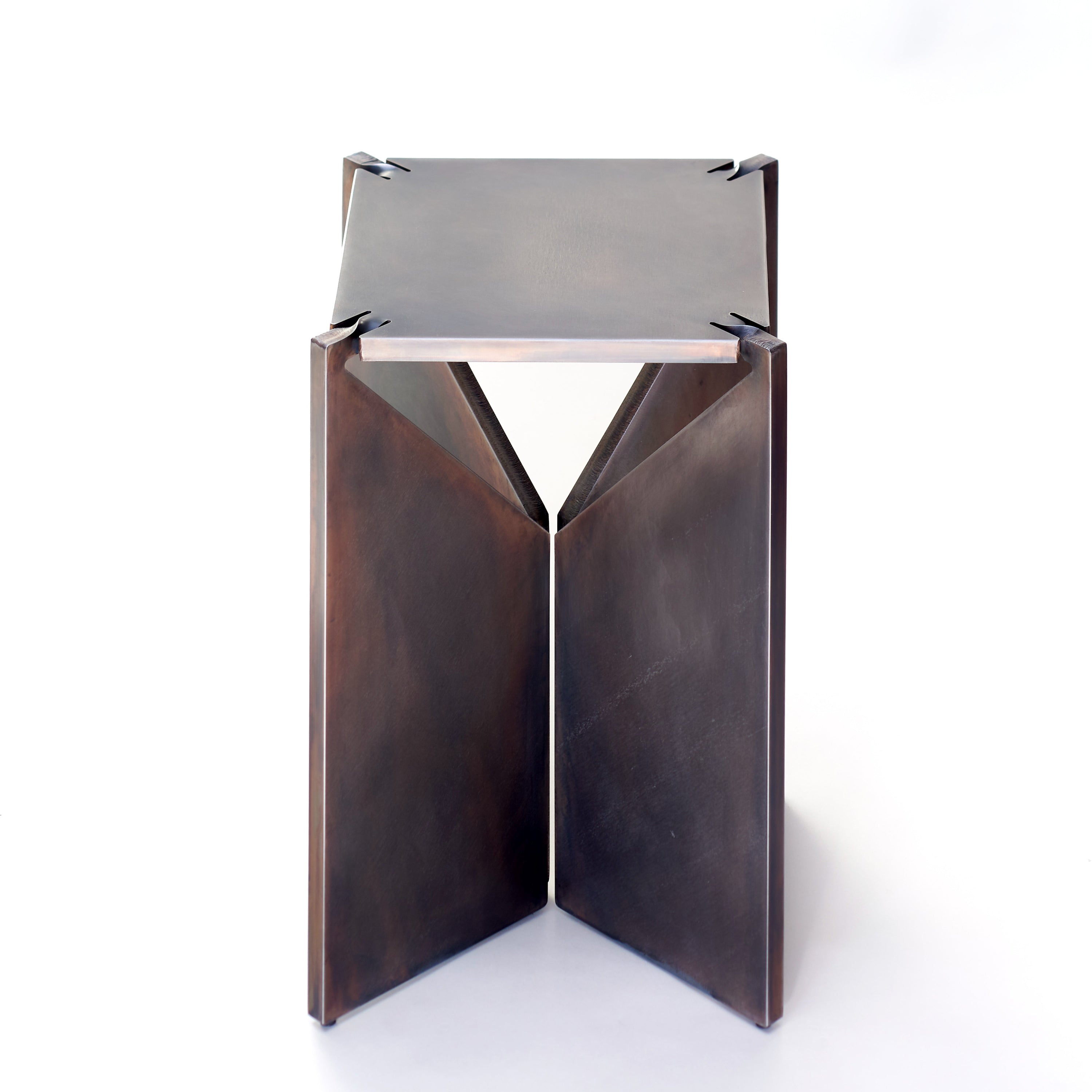 ONE Vivacious Patina Square Stool by Frank Penders
