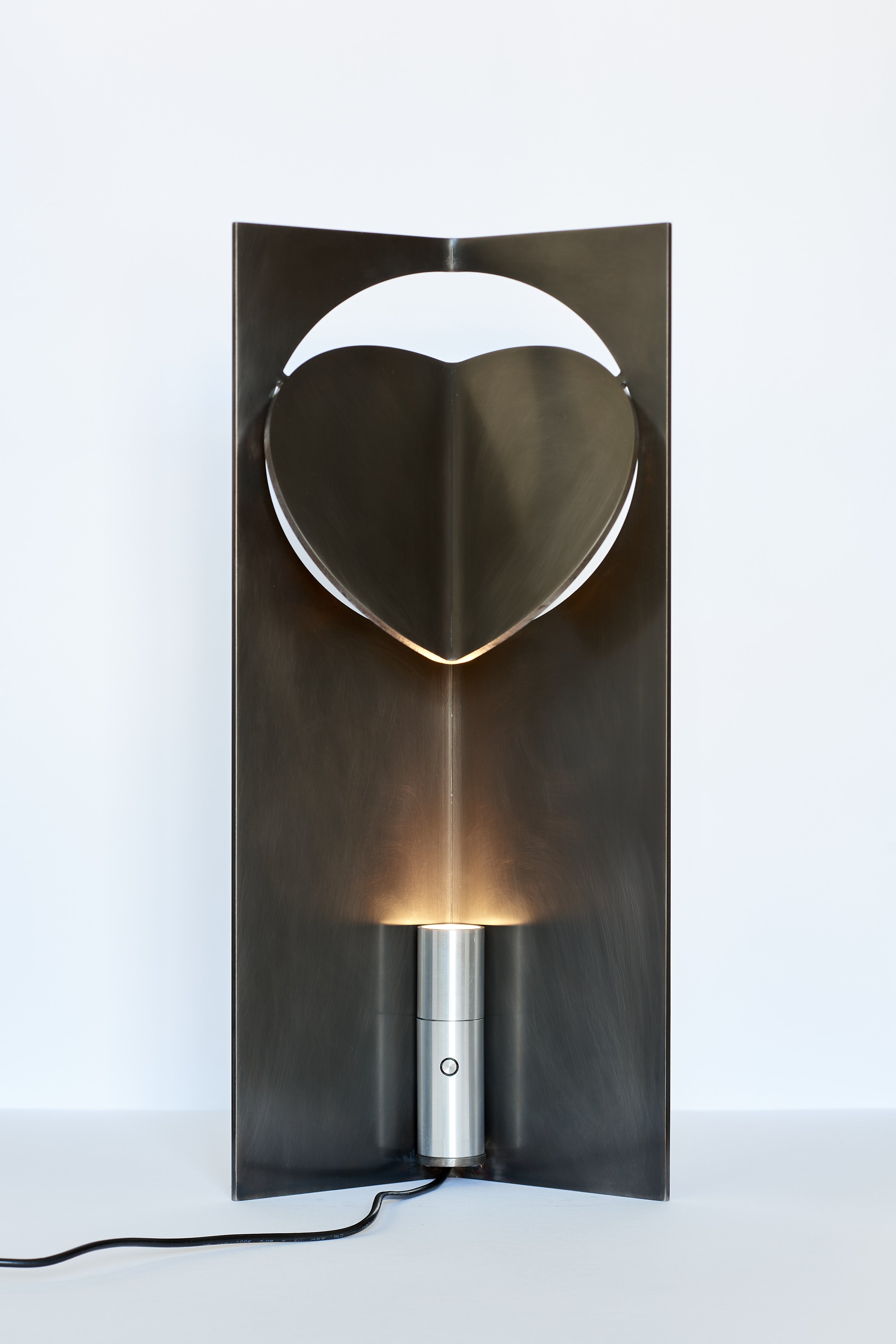 ONE LOVE Warm Grey Patina Table Light by Frank Penders