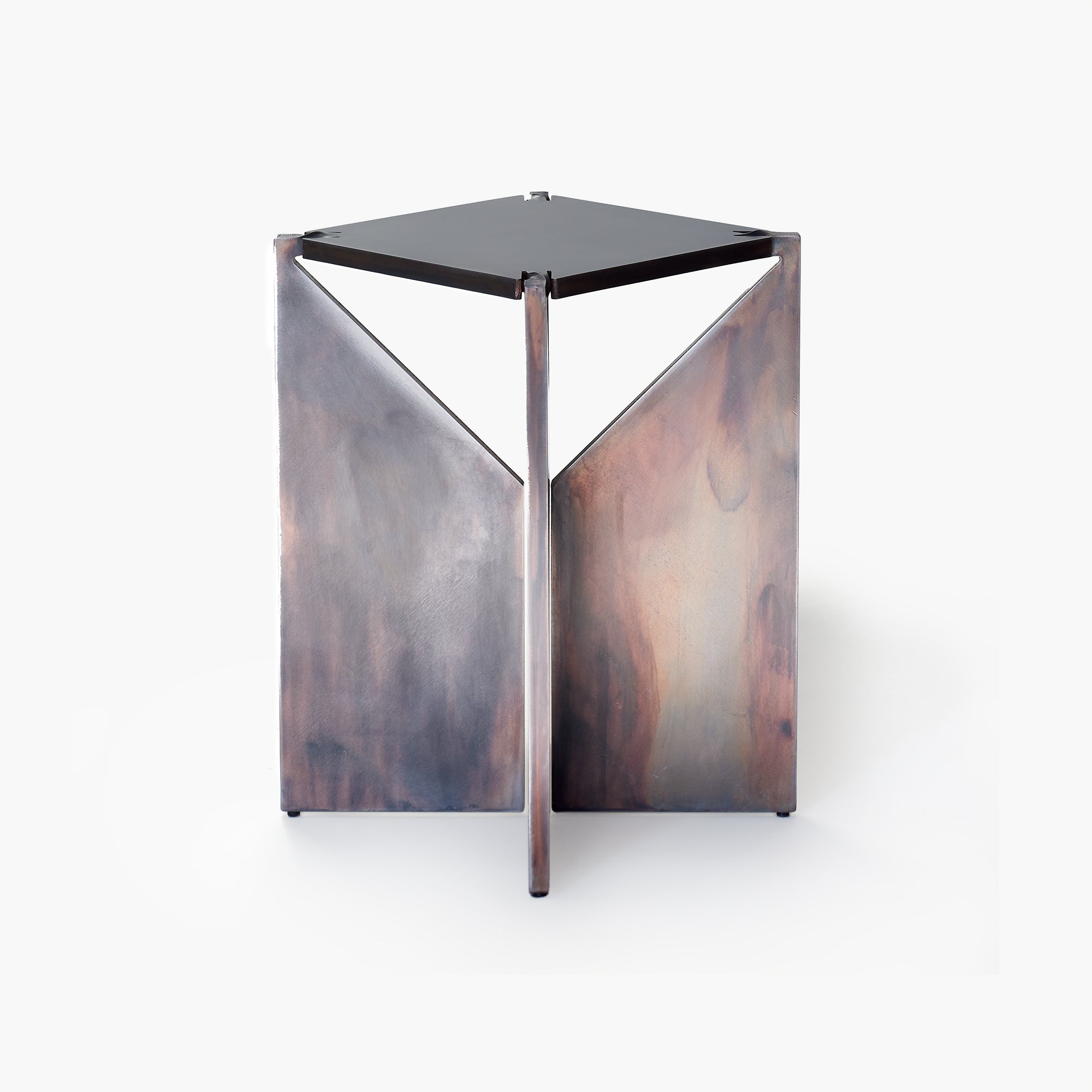 ONE Vivacious Patina Square Stool by Frank Penders