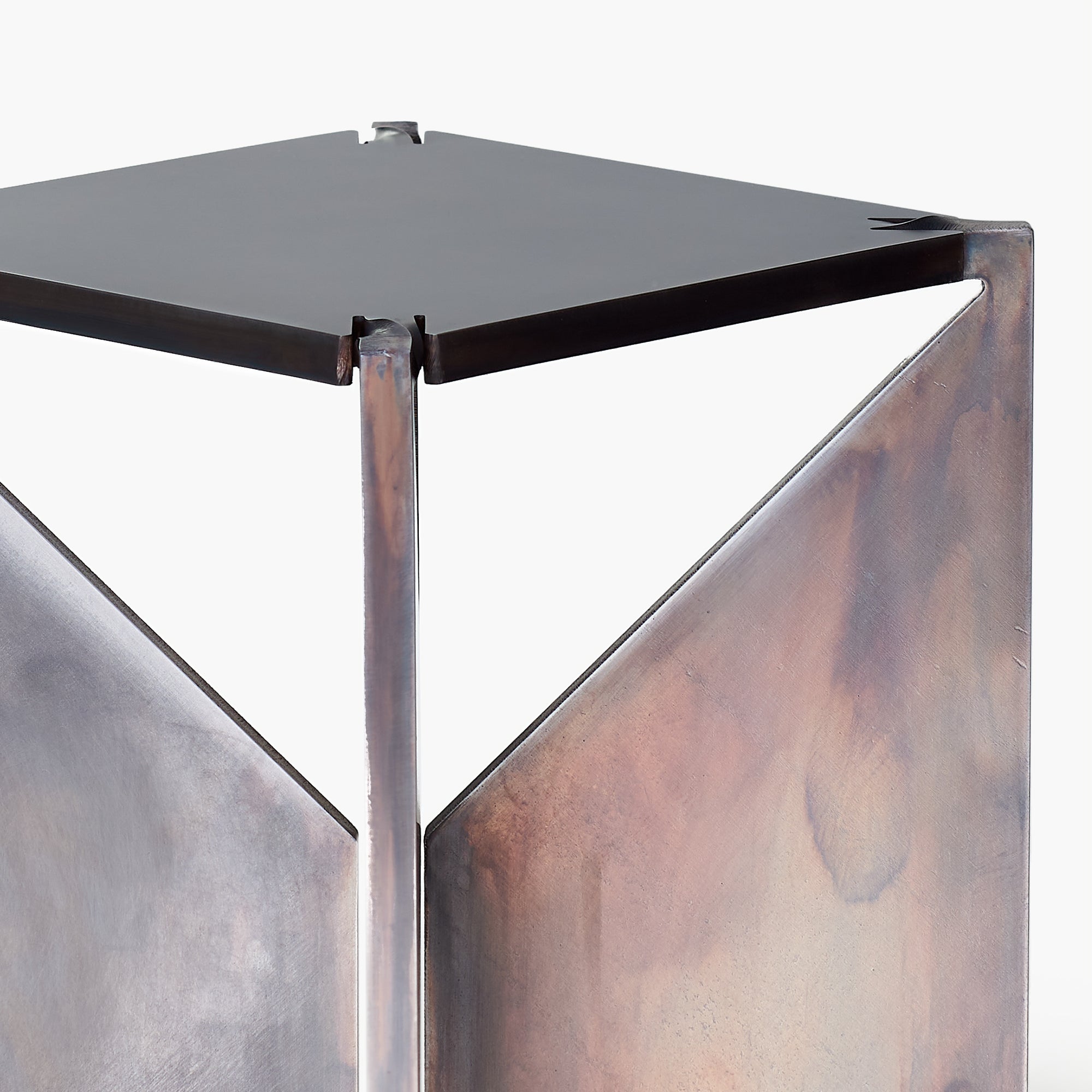 ONE Vivacious Patina Square Stool by Frank Penders